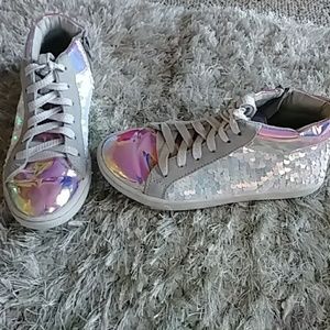 Justice sequined sneakers